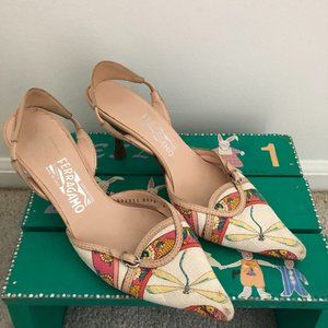 Ferragamo Dragonfly Kitten Heels